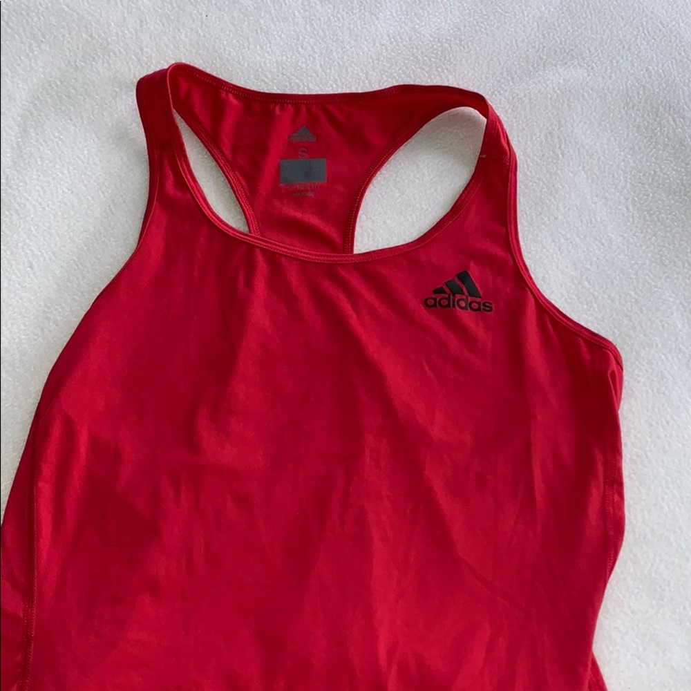 Hot pink adidas racer back tank size S